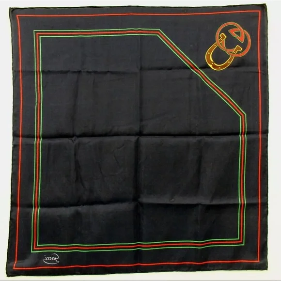 AUTH Gucci Silk Scarf